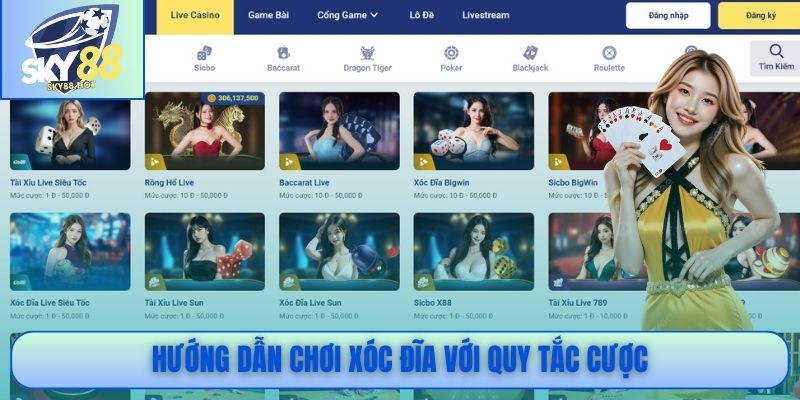 Hướng dẫn chơi Xóc đĩa với quy tắc cược