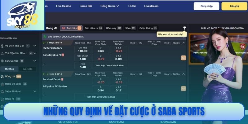 Những quy định về đặt cược ở SABA Sports